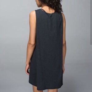 Lululemon Salutation To Savasana Dress Heathered Black EUC
